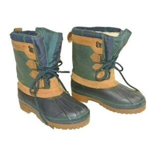 Eddie Bauer Winter Duck Snow Boots mens Size 7 Green and Black